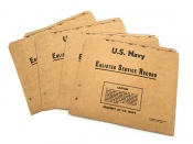 米軍実物 US NAVY フォルダー ENLISTED SERVICE RECORD FOLDER 4枚セット