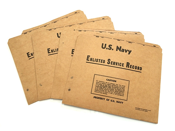 米軍実物 US NAVY フォルダー ENLISTED SERVICE RECORD FOLDER 4枚