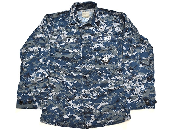 米軍実物 NAVY NWU ジャケット ブルーデジタル XS-R 海軍 | ミリタリー琉球