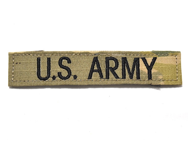 米軍実物 ARMY ネームタグ ネームテープ パッチ ベルクロ付き 陸軍