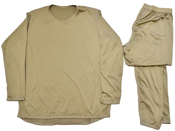 米軍実物GEN3 ECWCS LEVEL1 シャツパンツ セットコヨーテS-R 米軍実物 GEN3 ECWCS LEVEL1 アンダーシャツ アンダーパンツ セット