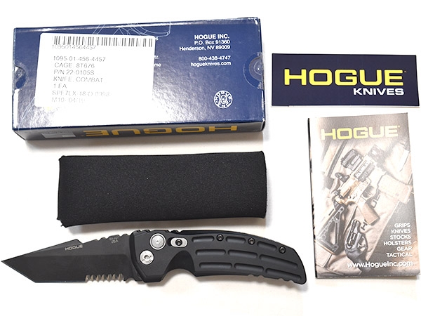 米軍実物 官給品 HOGUE EX-A01 コンバットナイフ 3.5 Black Cerakote Tanto Blade | ミリタリー琉球