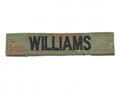 米軍実物 陸軍 ネームタグ ネームテープ パッチ OCP スコーピオン/マルチカム WILLIAMS