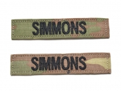 2枚セット 米軍実物 陸軍 ネームタグ ネームテープ OCP スコーピオン/マルチカム SIMMONS