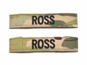 2枚セット 米軍実物 陸軍 ネームタグ ネームテープ OCP スコーピオン/マルチカム ROSS