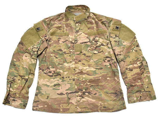 米軍実物 ARMY コンバット シャツ ジャケット マルチカム S-S FLAME