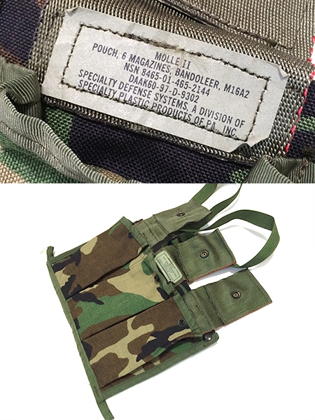 米軍実物 バンダリア マガジンポーチ ウッドランド MOLLE2