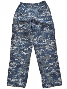 米軍実物 NAVY NWU パンツ ブルーデジタル S-R 海軍
