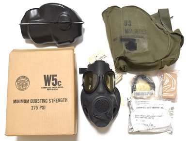 米軍実物 M17A2 ガスマスク 本体 バッグ 付属品 完品 セット 60～90年代 M40