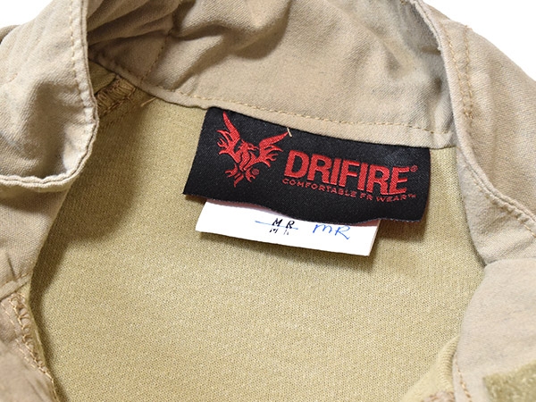 米軍実物 DRIFIRE ドライファイア コンバットシャツ カーキ M-R パッド