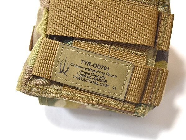 米軍実物 TYR Tactical シングル グレネード ポーチ マルチカム