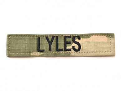 米軍実物 陸軍 ネームタグ ネームテープ パッチ ARMY OCP/マルチカム LYLES