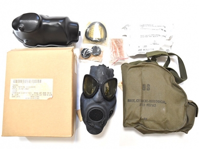 米軍実物 M17A2 ガスマスク 本体 バッグ 付属品 完品 セット L 60～90年代