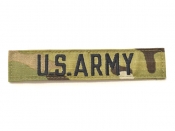 米軍実物 ARMY ネームタグ ネームテープ パッチ ベルクロ付き 陸軍 マルチカム/OCP