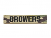 米軍実物 陸軍 ネームタグ ネームテープ パッチ OCP スコーピオン/マルチカム BROWERS
