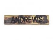 米軍実物 陸軍 ネームタグ ネームテープ パッチ OCP スコーピオン/マルチカム ANDREWS