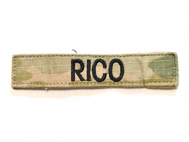米軍実物 陸軍 ネームタグ ネームテープ パッチ OCP スコーピオン/マルチカム RICO