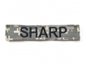 米軍実物 陸軍 ネームタグ ネームテープ パッチ ACU/UCP SHARP