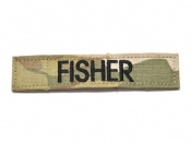 米軍実物 陸軍 ネームタグ ネームテープ パッチ OCP スコーピオン/マルチカム FISHER