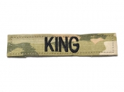 米軍実物 陸軍 ネームタグ ネームテープ パッチ OCP スコーピオン/マルチカム KING