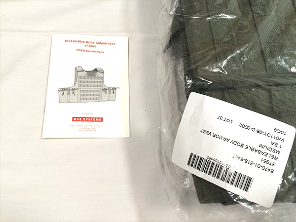 実物 SDS RBAV-SF リリーサブル ボディアーマー RG M | ミリタリー琉球