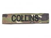 米軍実物 陸軍 ネームタグ ネームテープ パッチ OCP スコーピオン/マルチカム COLLINS