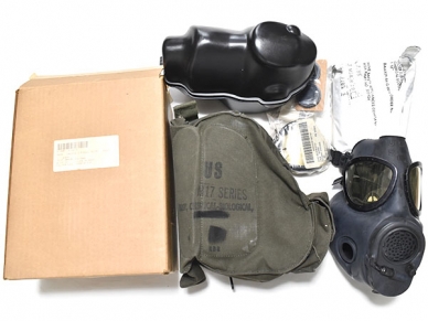 米軍実物 M17A2 ガスマスク 本体 バッグ 付属品 セット S 60～90年代 M40