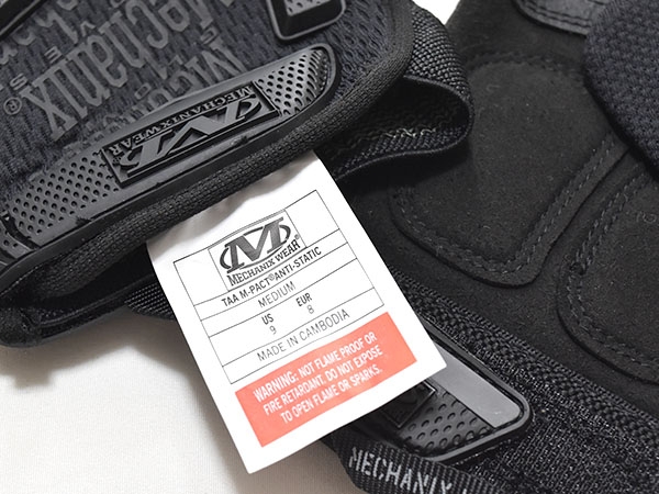 米軍放出品 MECHANIX WEAR TAA M-PACT ANTI-STATIC グローブ M ブラック タッチスクリーン | ミリタリー琉球