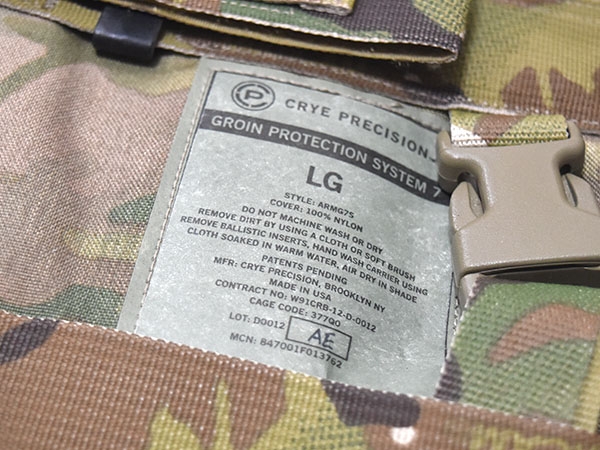 米軍実物 CRYE PRECISION GROIN PROTECTION グローイン プロテクション SYSTEM7 L 特殊部隊 | ミリタリー琉球