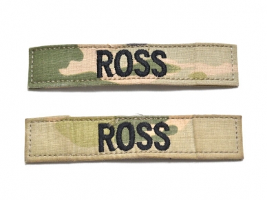 2枚セット 米軍実物 陸軍 ネームタグ ネームテープ OCP スコーピオン/マルチカム ROSS