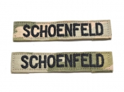2枚セット 米軍実物 陸軍 ネームタグ ネームテープ OCP スコーピオン/マルチカム SCHOENFELD