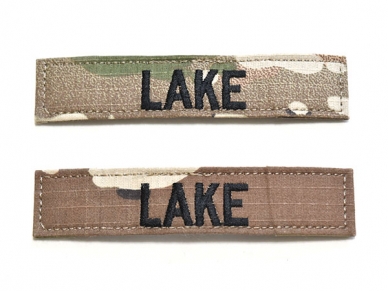 2枚セット 米軍実物 陸軍 ネームタグ ネームテープ OCP スコーピオン/マルチカム LAKE