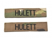 2枚セット 米軍実物 陸軍 ネームタグ ネームテープ OCP スコーピオン/マルチカム HULETT