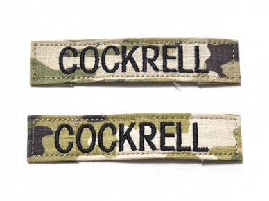 2枚セット 米軍実物 陸軍 ネームタグ ネームテープ OCP スコーピオン/マルチカム COCKRELL