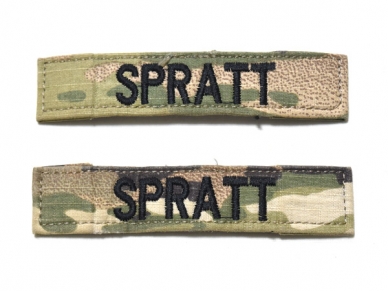 2枚セット 米軍実物 陸軍 ネームタグ ネームテープ OCP スコーピオン/マルチカム SPRATT
