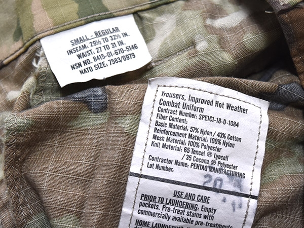 米軍放出品　新型　IHWCU ジャケット　夏用OCP　マルチカム　XSサイズ
