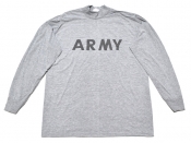 米軍実物 ARMY IPFU ロングスリーブ Tシャツ グレー 陸軍 トレーニング LARGE