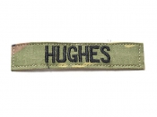 米軍実物 陸軍 ネームタグ ネームテープ パッチ OCP スコーピオン/マルチカム HUGHES