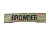 米軍実物 陸軍 ネームタグ ネームテープ パッチ OCP スコーピオン/マルチカム BROWDER