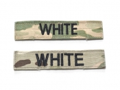 2枚セット 米軍実物 陸軍 ネームタグ ネームテープ OCP スコーピオン/マルチカム WHITE