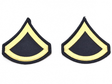 2個セット 米軍実物 ARMY 陸軍 階級章 一等兵 ドレス 制服 パッチ ワッペン