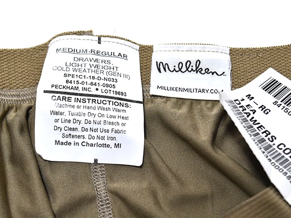 米軍実物 GEN3 ECWCS LEVEL1 アンダーシャツ アンダーパンツ セット