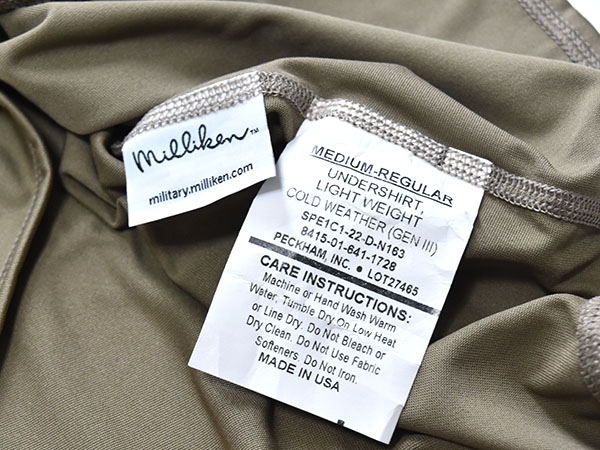 米軍実物 GEN3 ECWCS LEVEL1 アンダーシャツ アンダーパンツ セット