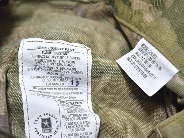 米軍実物 OCP スコーピオン ARMY コンバットパンツ FLAME RESISTANT