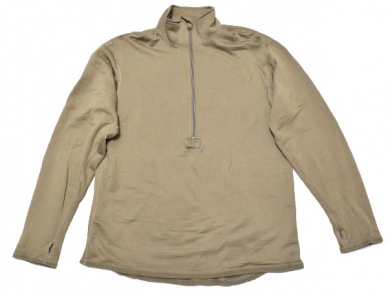 米軍実物 ECWCS GEN3 LEVEL2 グリッドフリース シャツ S-R コヨーテ ブラウン ARMY 陸軍