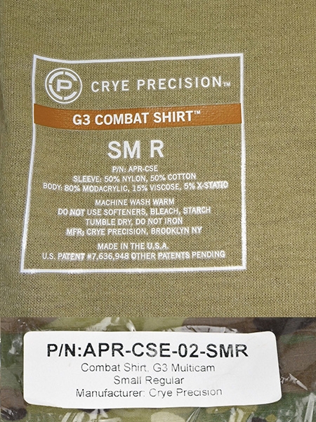 米軍実物 CRYE クレイ G3 コンバットシャツ マルチカム S-R | ミリタリー琉球