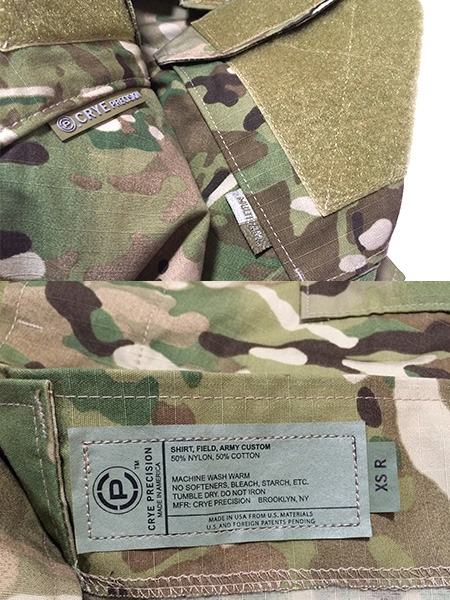 実物 CRYE クレイ G2 フィールドシャツ XS-R マルチカム